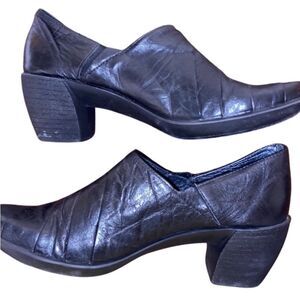 Romika Mokasetta 330 Black Leather Slip On Women Shoes size 39